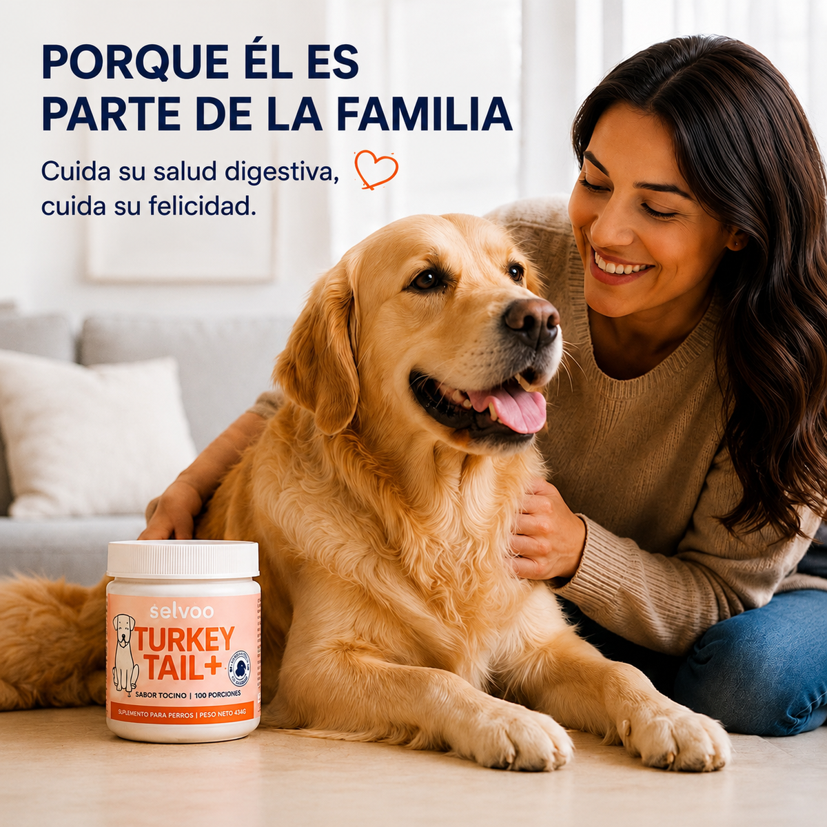 Turkey Tail+ | Más bienestar, mejor digestión y una rutina más saludable para tu perro