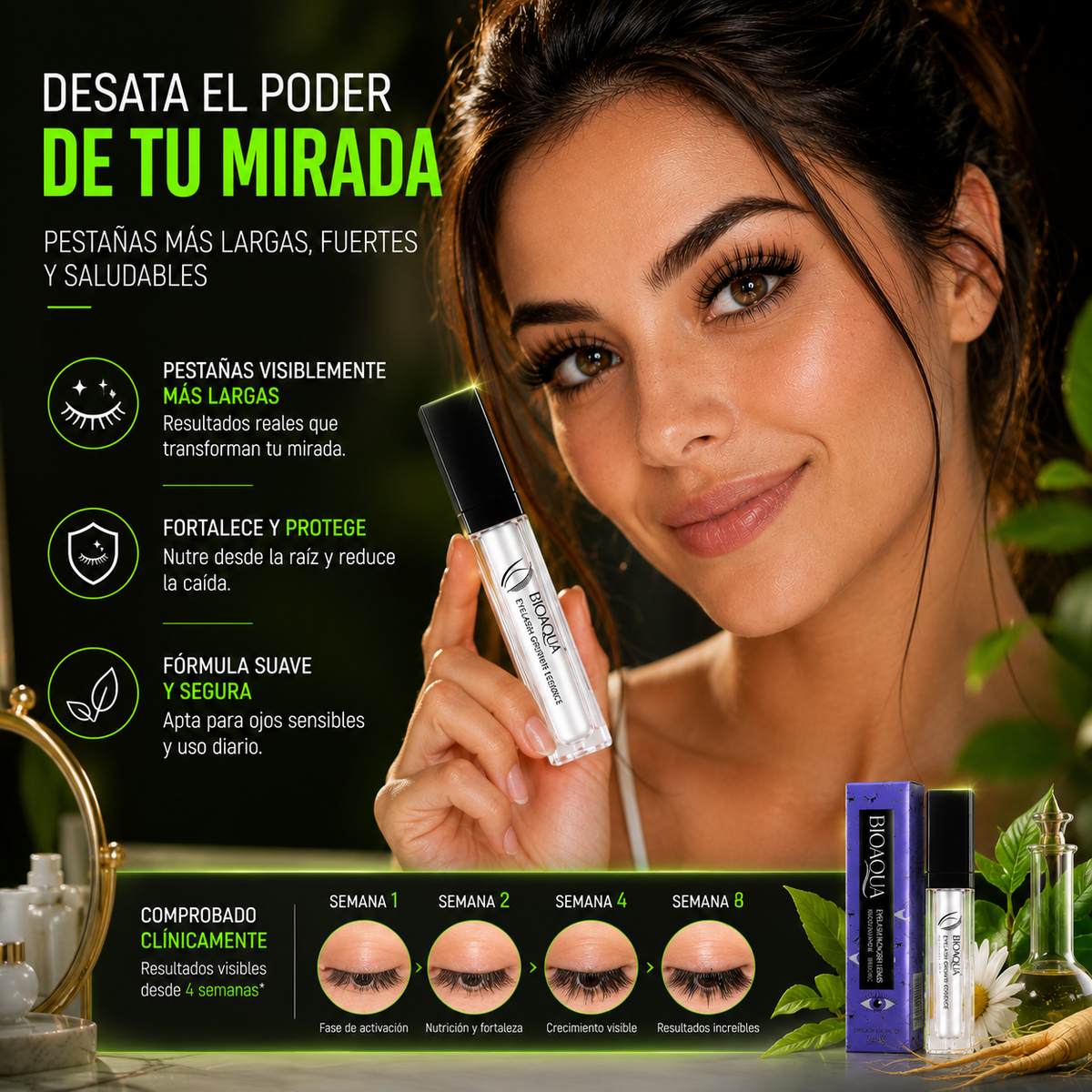 Serum Bioaqua Para Pestañas: Oferta 2x1
