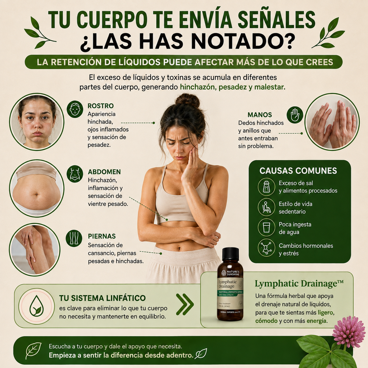 Lymphatic Drainage™ ORIGINAL | Suplemento Herbal para el Drenaje Linfático