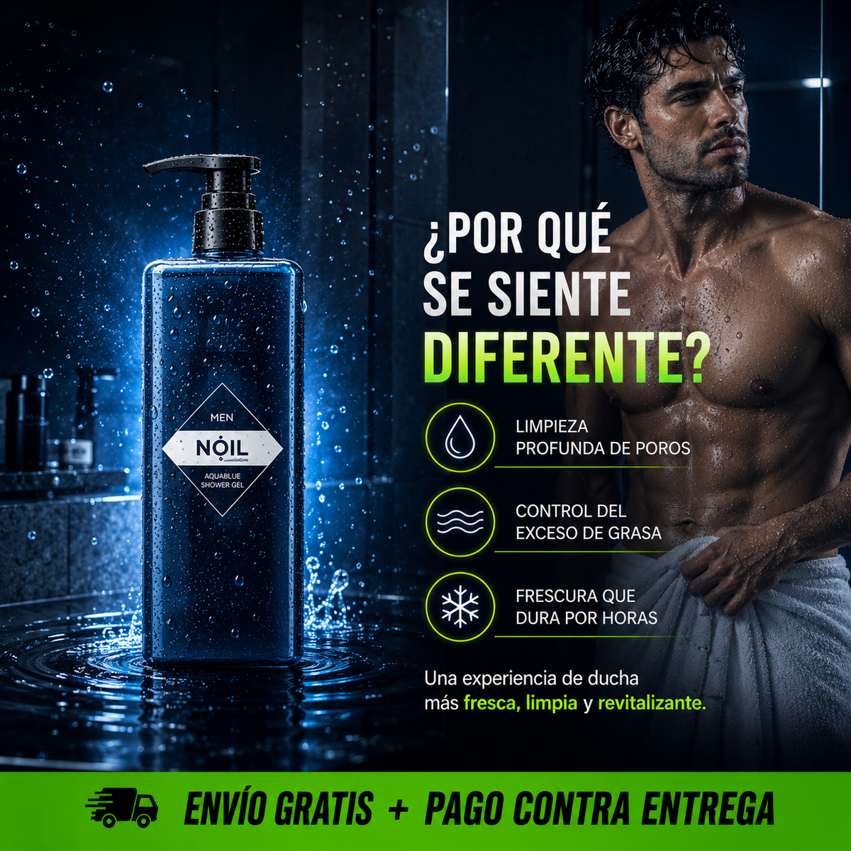 NOIL Gel Corporal™ | Aroma Refrescante y Cuidado Diario + Espalda Reluciente