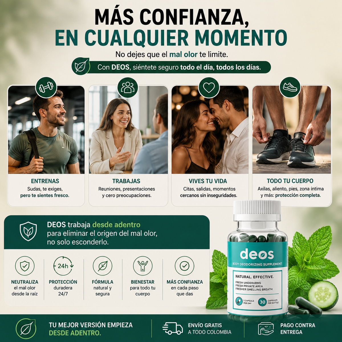 ¿Mal Aliento o Mal Olor Corporal? DEOS™ Actúa Desde Adentro