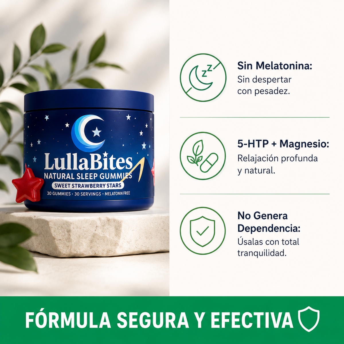 LULLABITES™: DUERME PROFUNDO Y DESPIERTA COMO NUEVO (SIN MELATONINA) ✨🌙