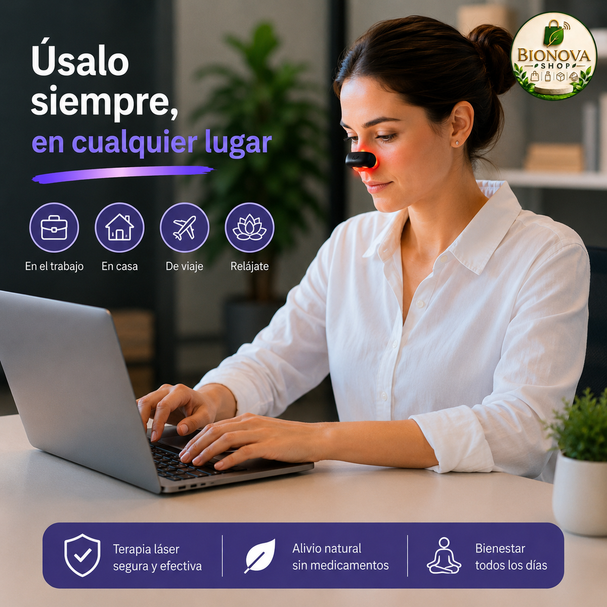 Terapia Nasal Láser ORIGINAL™ : Respira mejor sin una sola Pastilla