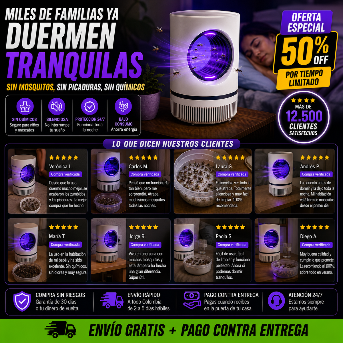 Lampara Mata Mosquitos Y Zancudos | Protege tu Hogar