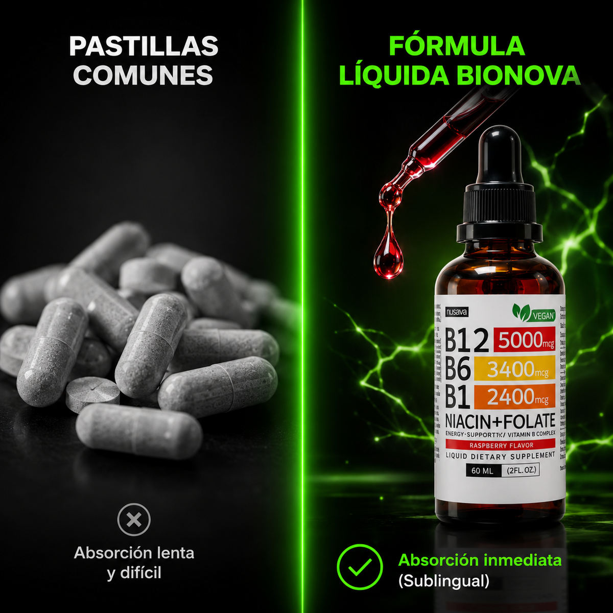 Vitamina B12 Suplemento Líquido: Energía Celular