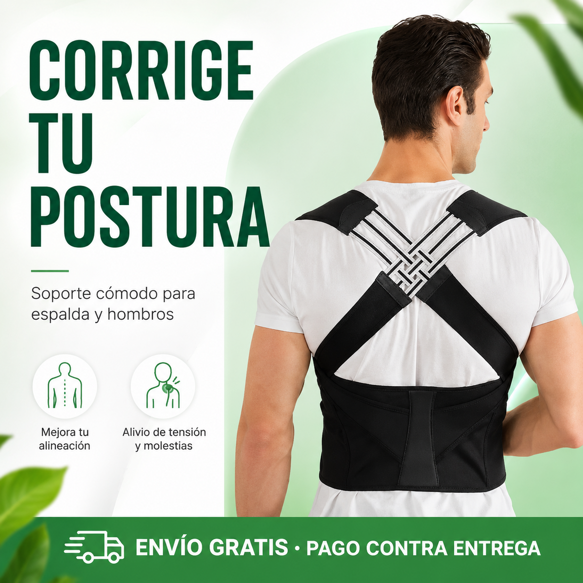 🟢 CORRECTOR DE POSTURA™ | SOPORTE ERGONÓMICO AJUSTABLE
