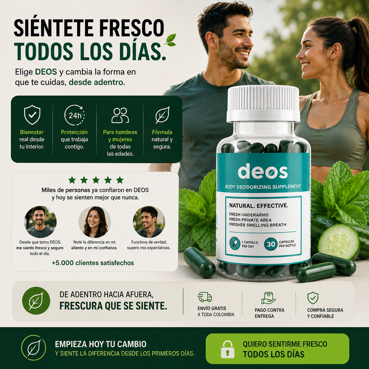 ¿Mal Aliento o Mal Olor Corporal? DEOS™ Actúa Desde Adentro