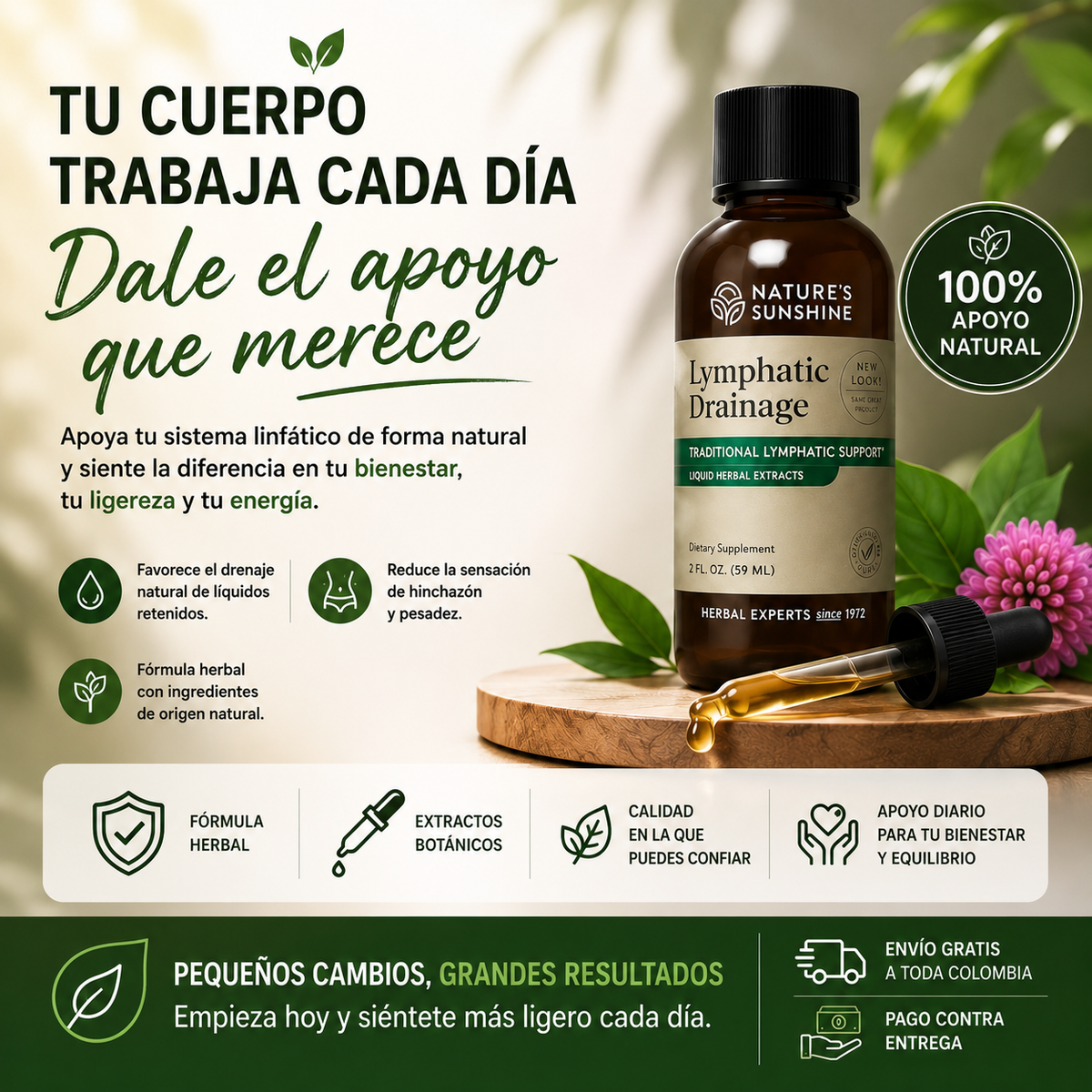 Lymphatic Drainage™ ORIGINAL | Suplemento Herbal para el Drenaje Linfático