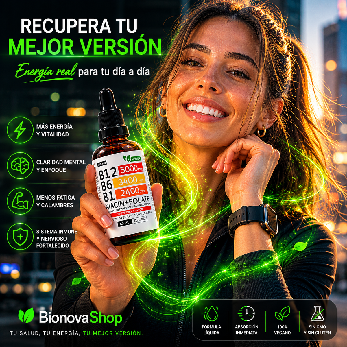 Vitamina B12 Suplemento Líquido: Energía Celular