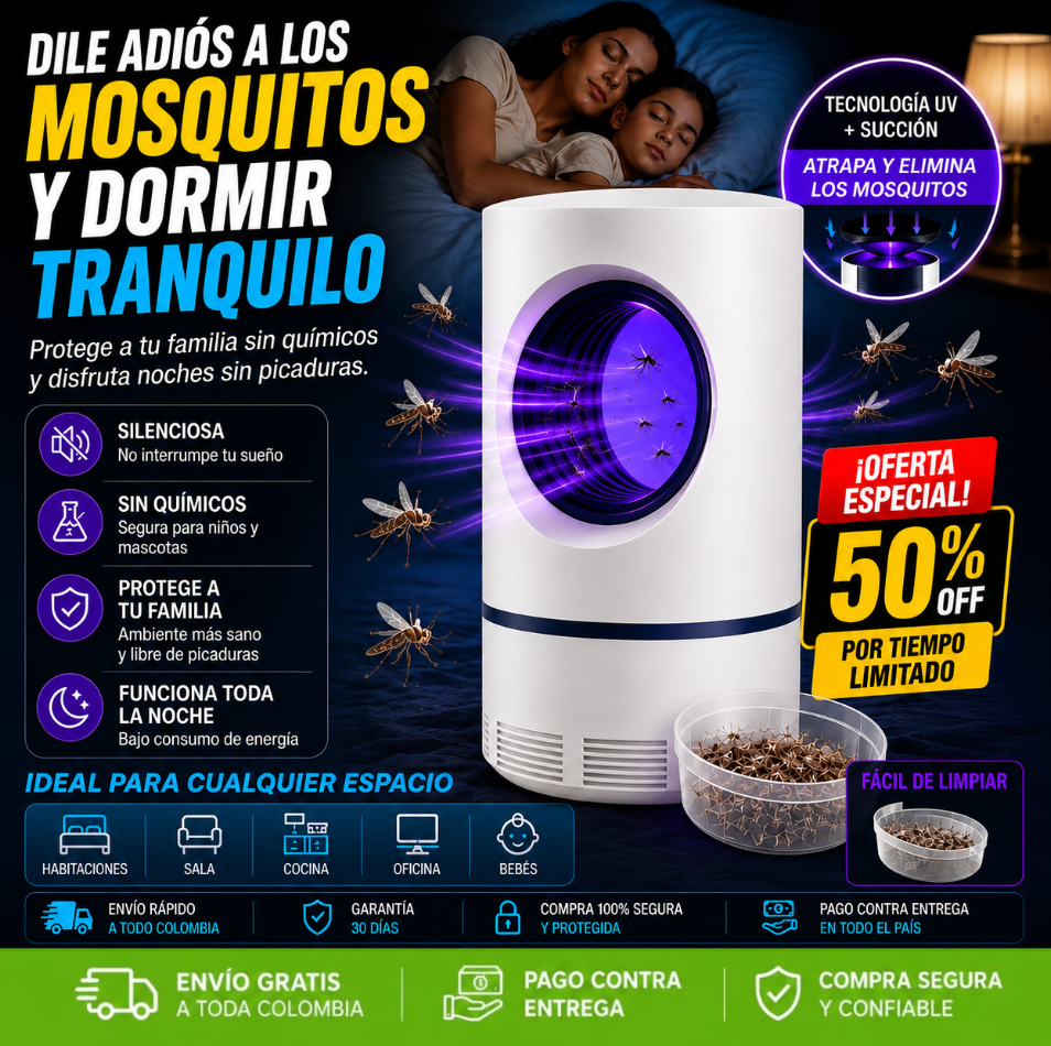 Lampara Mata Mosquitos Y Zancudos | Protege tu Hogar