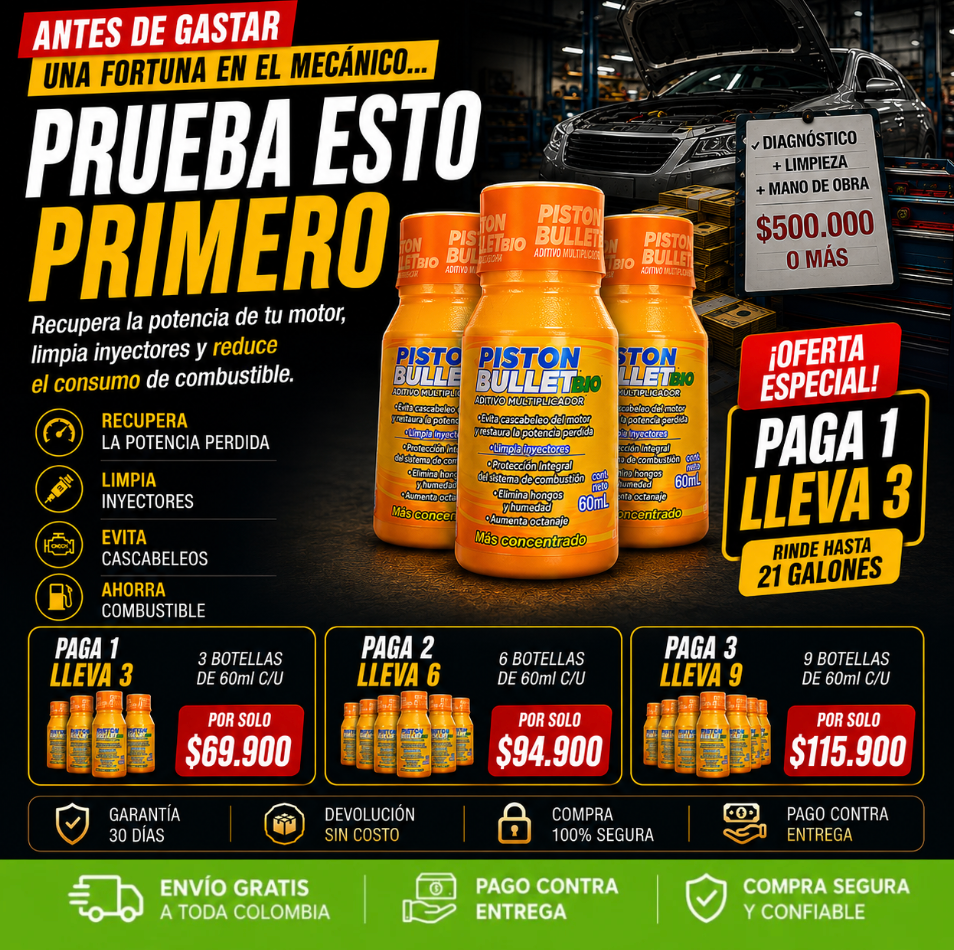Piston Bullet ORIGINAL™: Recupera la Potencia de tu Motor