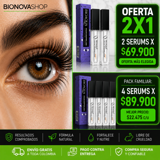 Serum Bioaqua Para Pestañas: Oferta 2x1