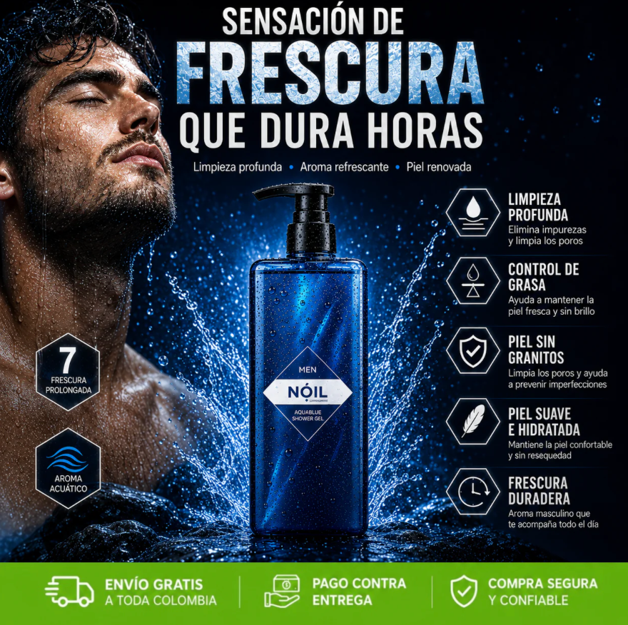 NOIL Gel Corporal™ | Aroma Refrescante y Cuidado Diario + Espalda Reluciente